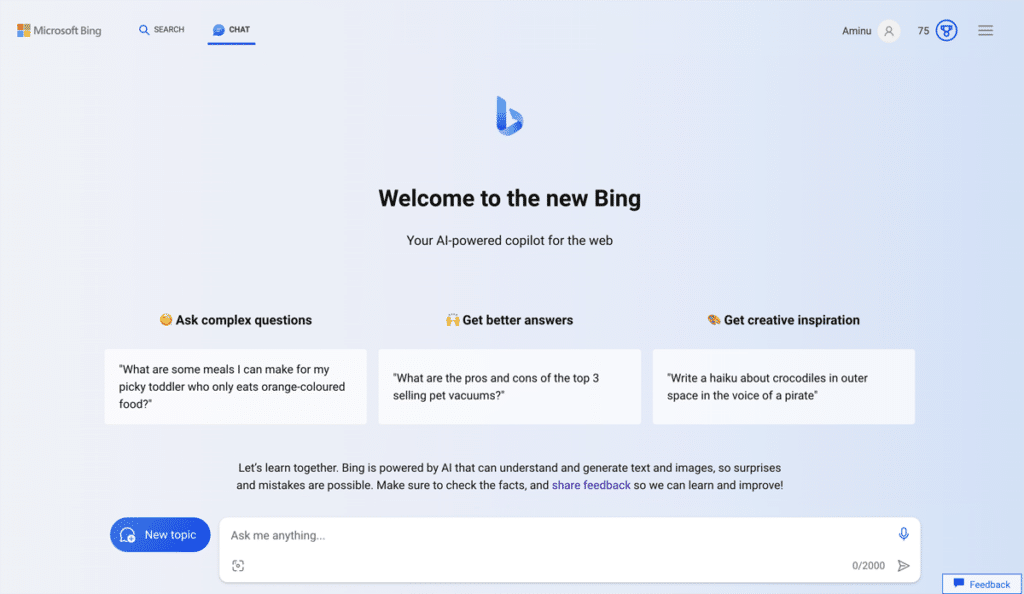 Bing Chat enter prise