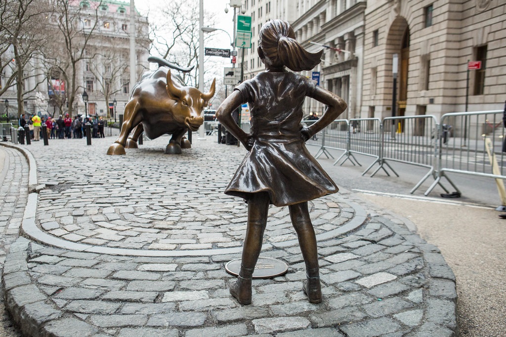 The Fearless Girl famous statue in the world